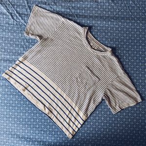 Madewell Striped Cropped T Shirt